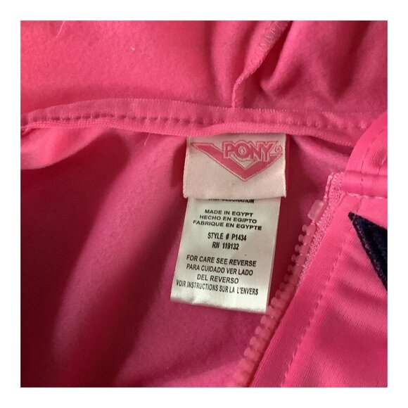Pony Baby Girl 12M Sweatsuit Pink & Blue‎ Hoodie Pants Set Polyester Graphic - Picture 3 of 10